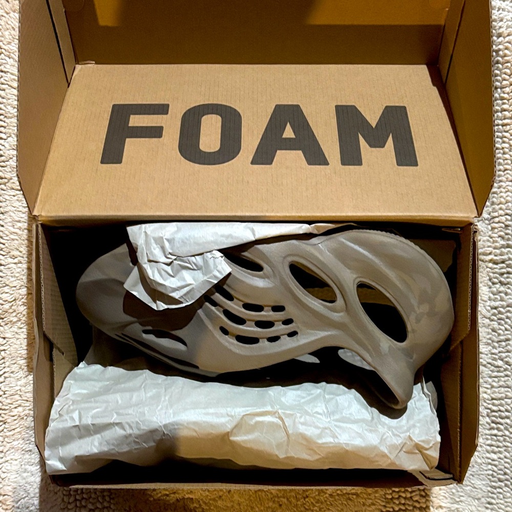Foam Slip-On Shoes by adidas, men’s size 8, women’s size 9, some wear as shown